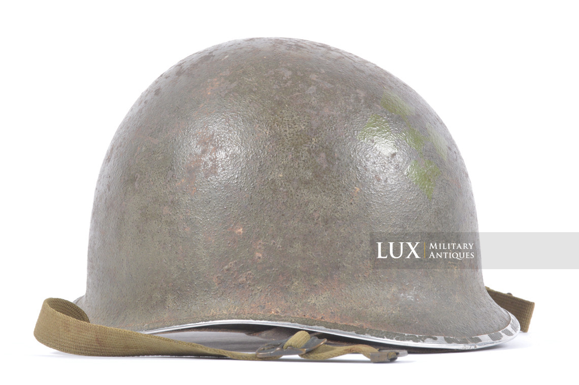 USM1 4th Infantry Division fixed bale camouflaged combat helmet, « IVY DIVISION » - photo 10