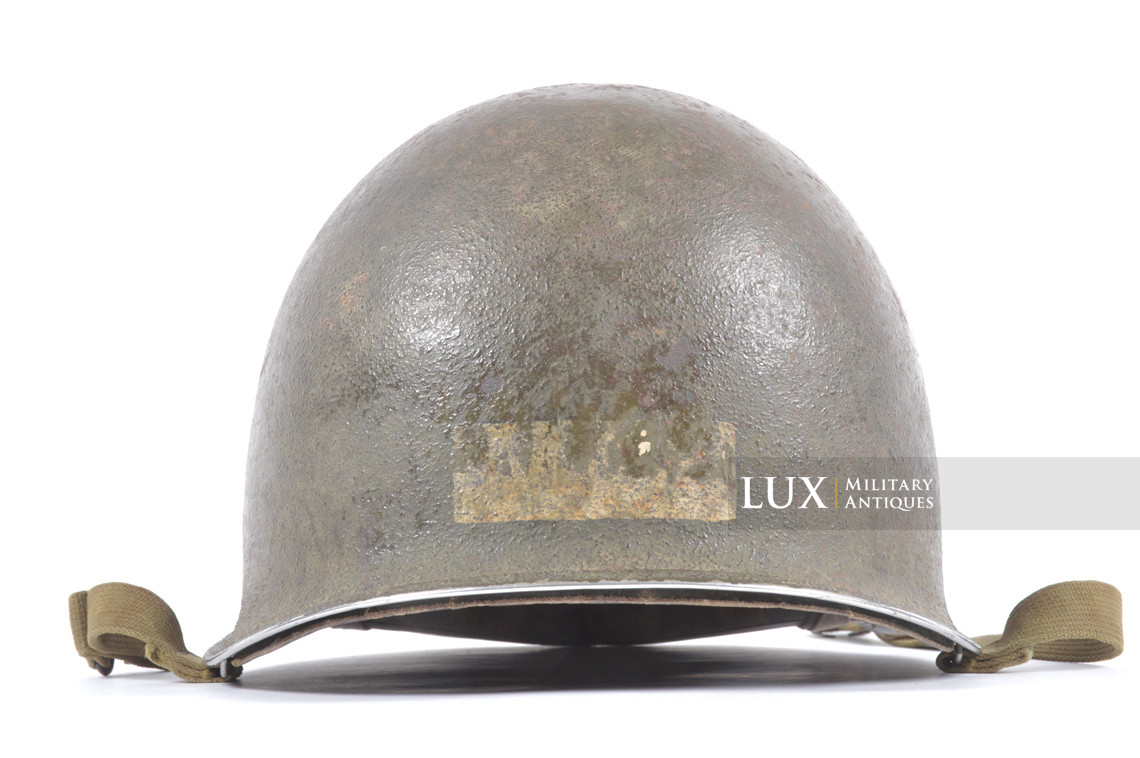 USM1 4th Infantry Division fixed bale camouflaged combat helmet, « IVY DIVISION » - photo 13