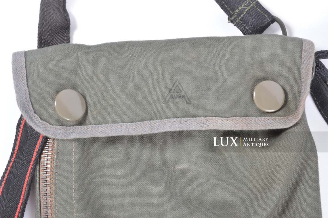 Earliest German paratrooper gas mask carry bag, « Auer » - photo 12