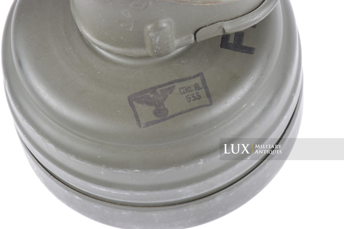 Earliest German paratrooper gas mask carry bag, « Auer » - photo 41