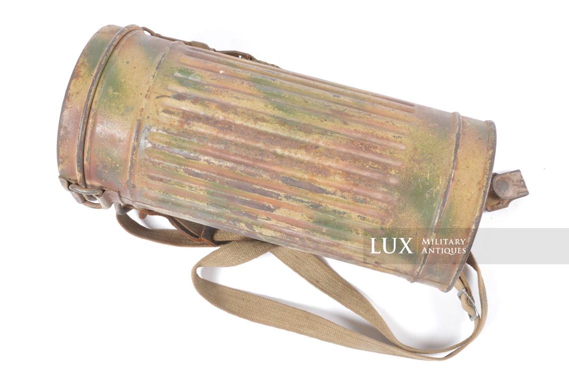German three-tone camouflage gas mask canister, « Normandy » - photo 10