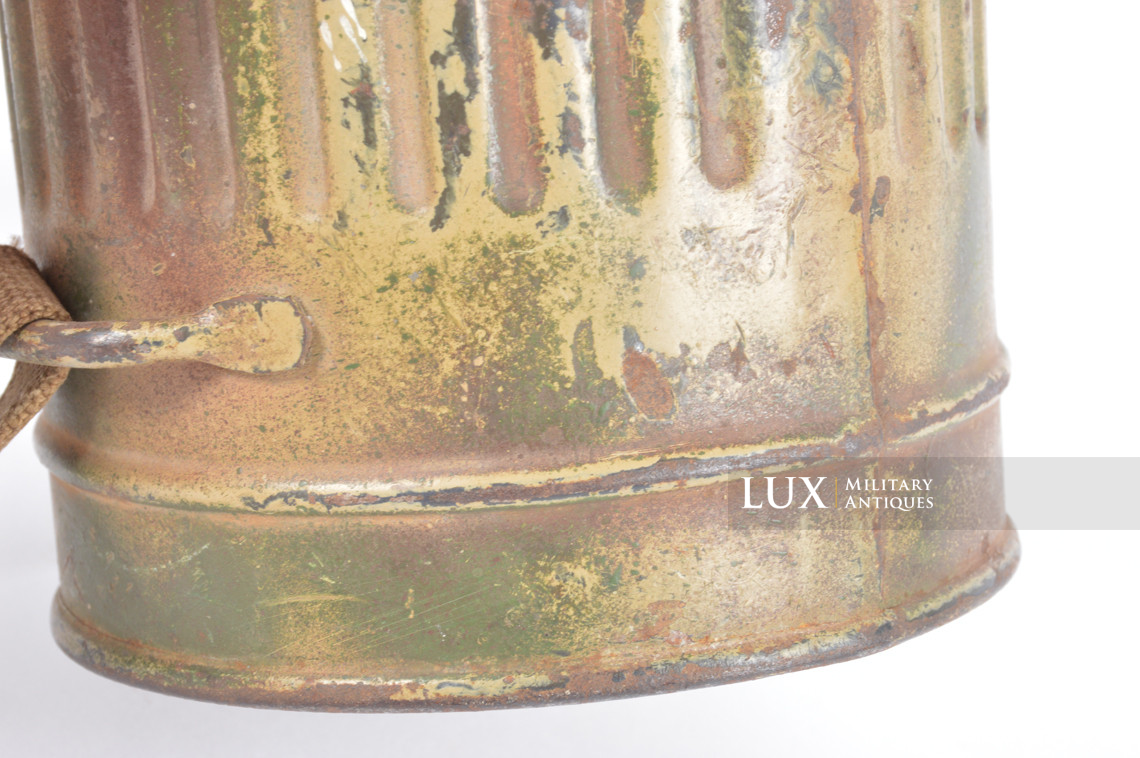 German three-tone camouflage gas mask canister, « Normandy » - photo 20