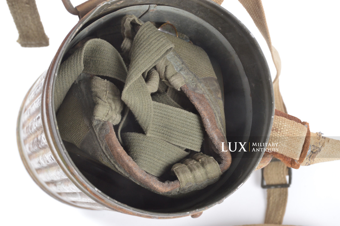 German three-tone camouflage gas mask canister, « Normandy » - photo 39