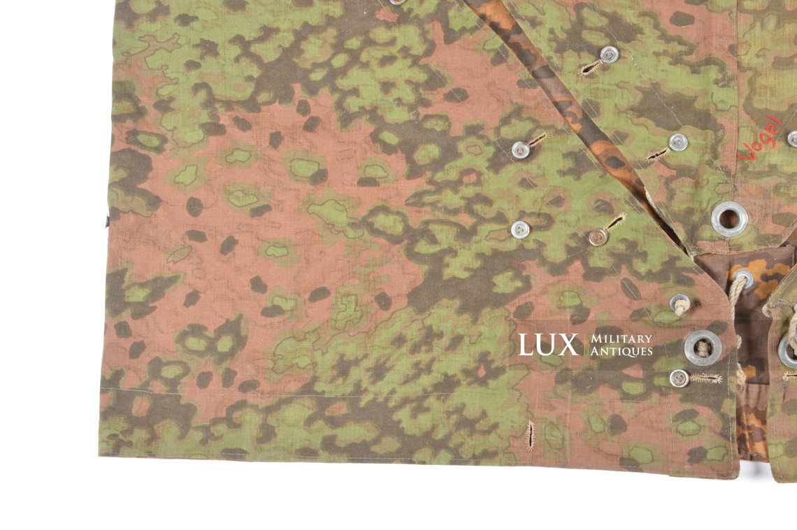 Late-war Waffen-SS Oakleaf B camouflage shelter quarter / poncho, « named » - photo 8