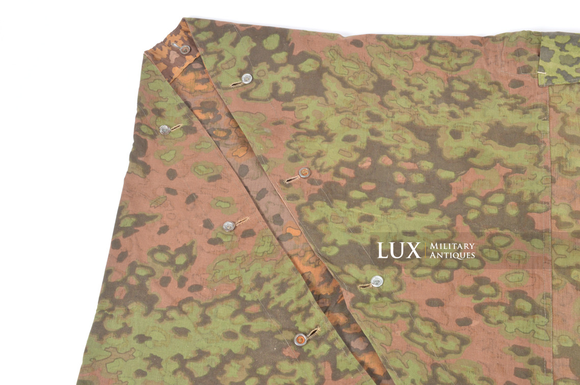 Late-war Waffen-SS Oakleaf B camouflage shelter quarter / poncho, « named » - photo 9
