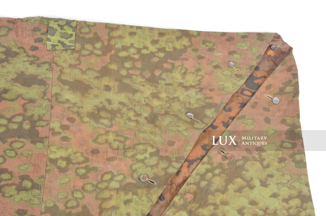 Late-war Waffen-SS Oakleaf B camouflage shelter quarter / poncho, « named » - photo 10