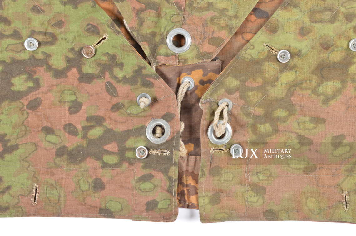 Late-war Waffen-SS Oakleaf B camouflage shelter quarter / poncho, « named » - photo 12