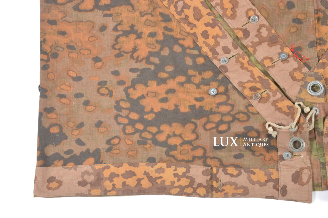 Late-war Waffen-SS Oakleaf B camouflage shelter quarter / poncho, « named » - photo 21