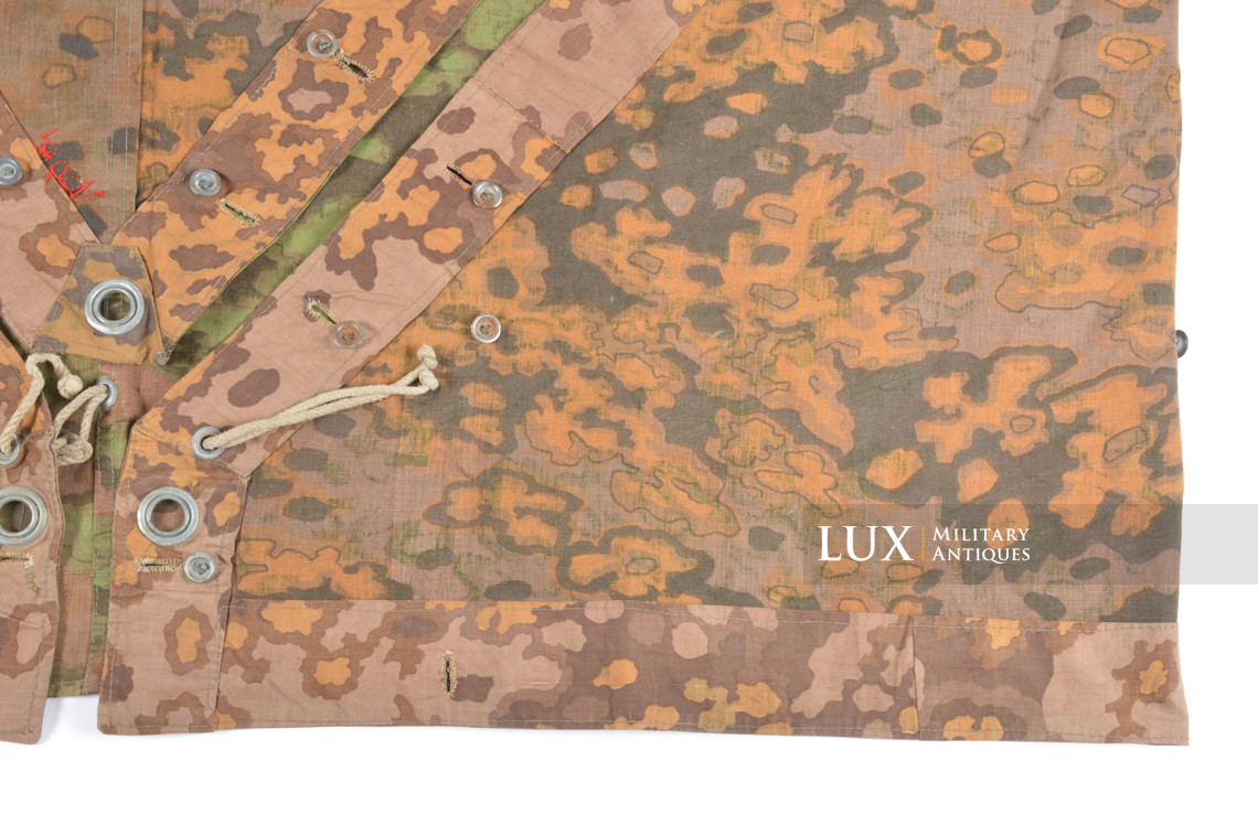 Late-war Waffen-SS Oakleaf B camouflage shelter quarter / poncho, « named » - photo 24