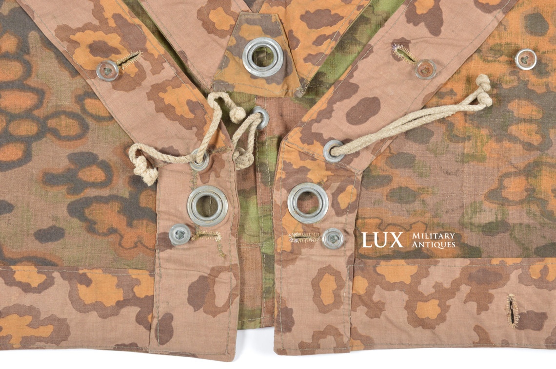 Late-war Waffen-SS Oakleaf B camouflage shelter quarter / poncho, « named » - photo 25