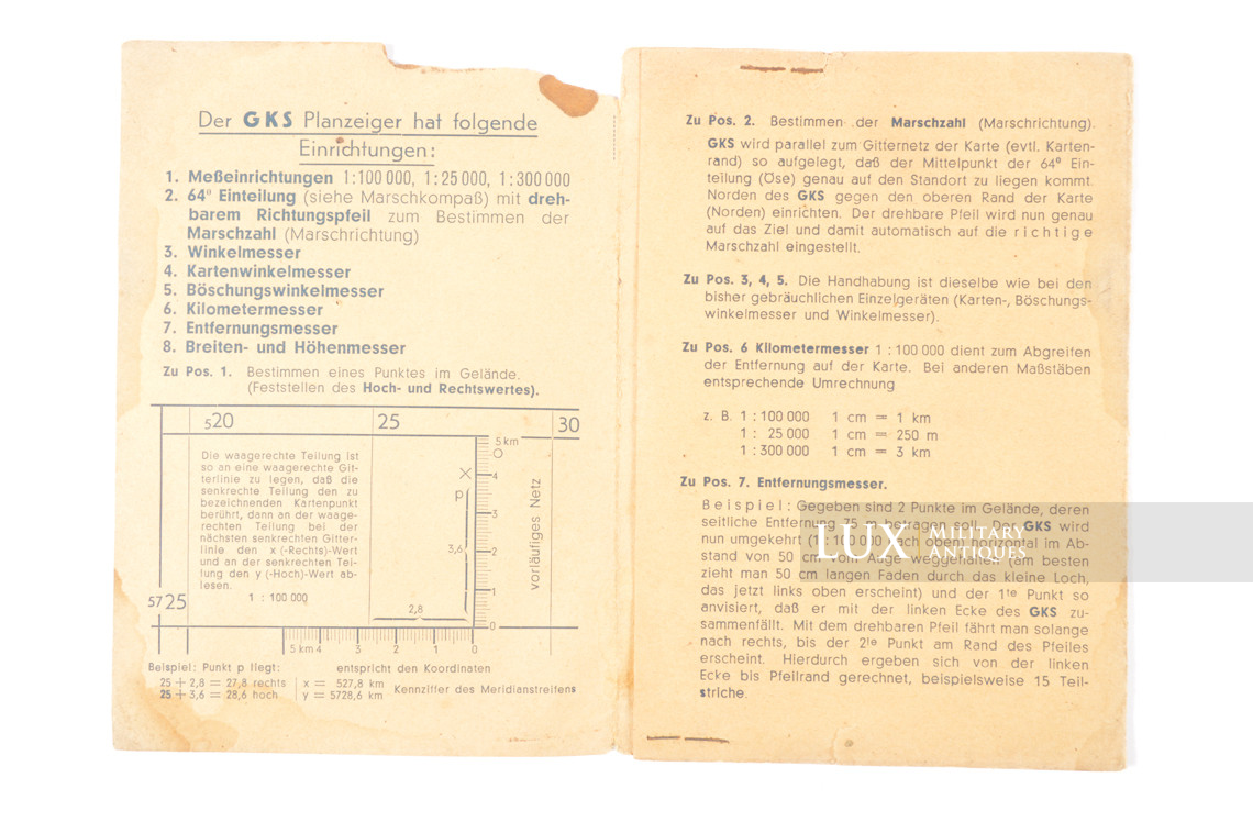 German map reading instrument , « GKS Planzeiger / model E » - photo 10