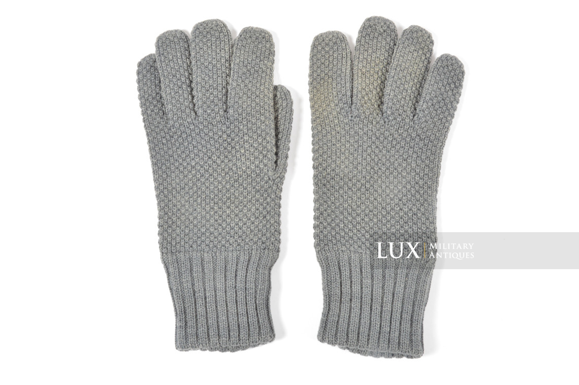 Rare gants réglementaires allemands en laine, taille 2 - photo 8