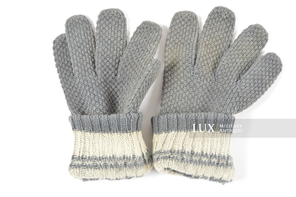 Rare gants réglementaires allemands en laine, taille 2 - photo 9