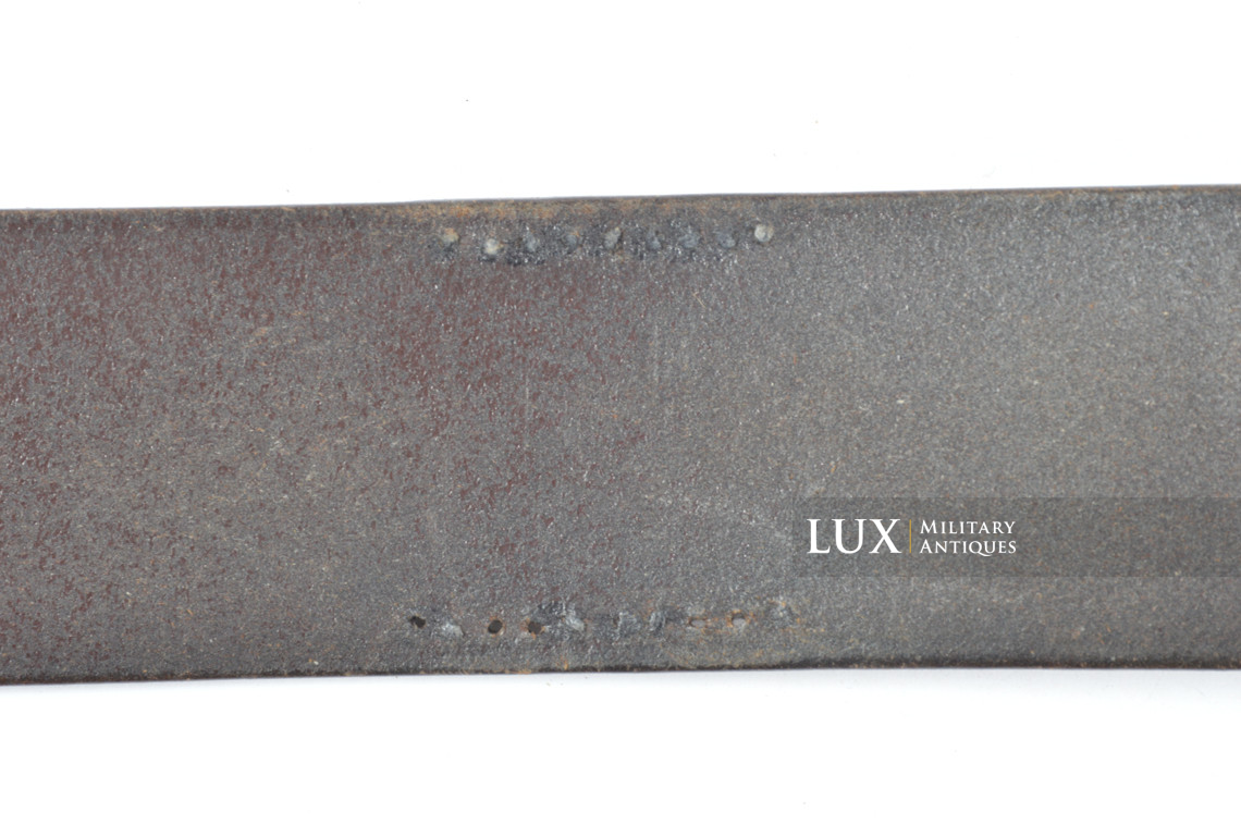 Cuir de ceinturon allemand Luftwaffe précoce en cuir brun chocolat, régiment « FLAK » - photo 14