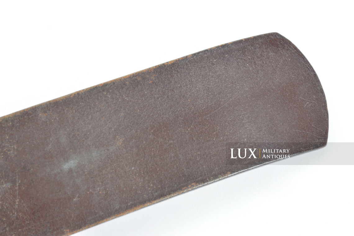 Cuir de ceinturon allemand Luftwaffe précoce en cuir brun chocolat, régiment « FLAK » - photo 15