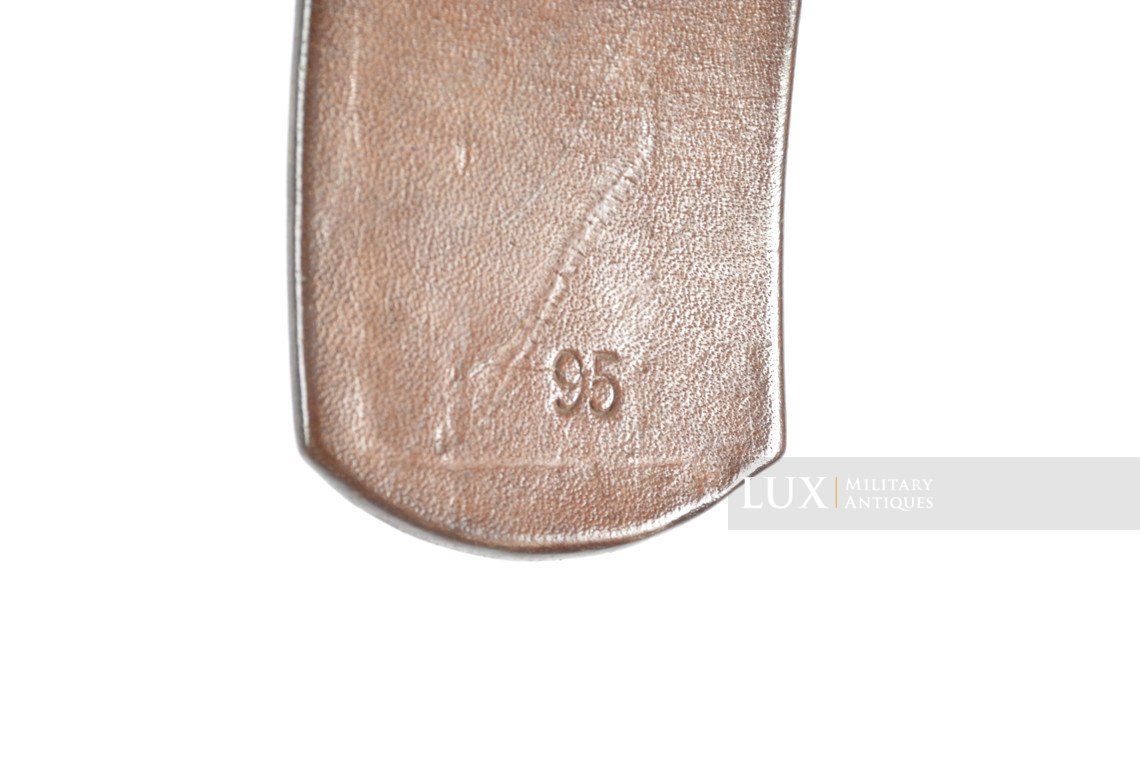 Cuir de ceinturon allemand Luftwaffe précoce en cuir brun chocolat, régiment « FLAK » - photo 21