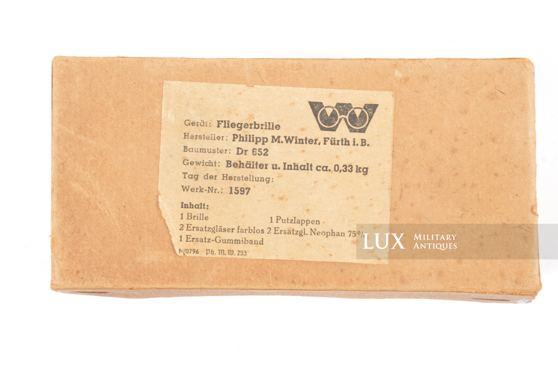 Rare ensemble de lunettes de vol Luftwaffe, « Fliegerbrille » - photo 24