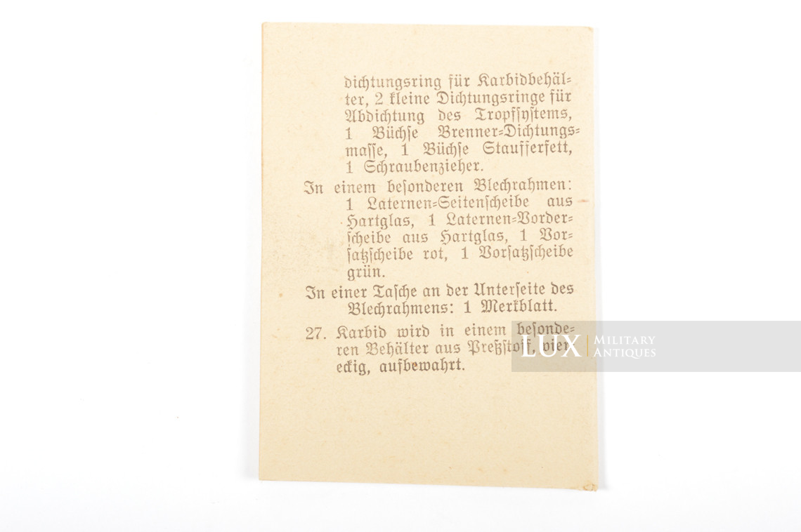 German field lantern replacement box, « Einheitslaterne 37 » - photo 29