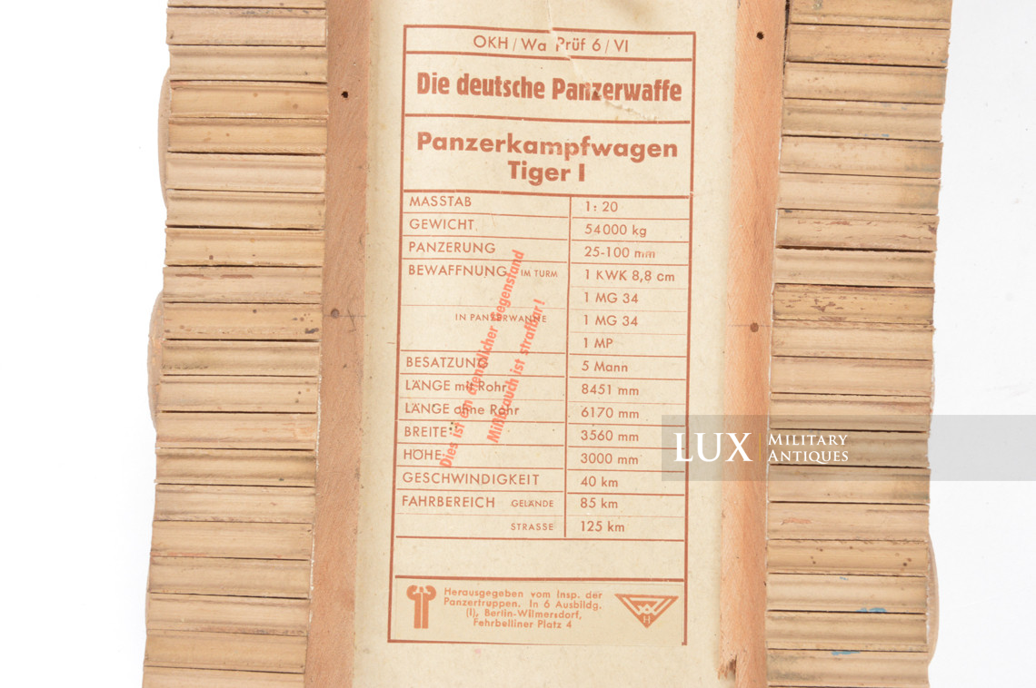 German army panzer recognition and training model, « TIGER I » - photo 34