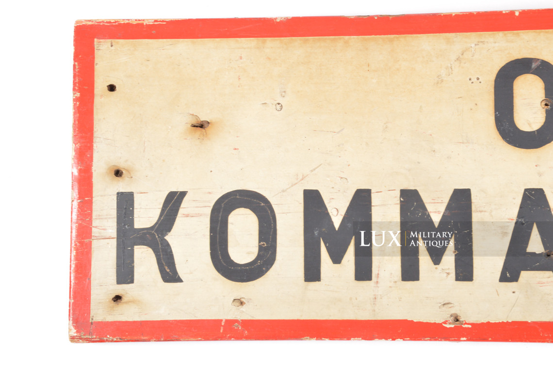 German wooden sign « ORST-KOMMANDANTUR » - photo 8