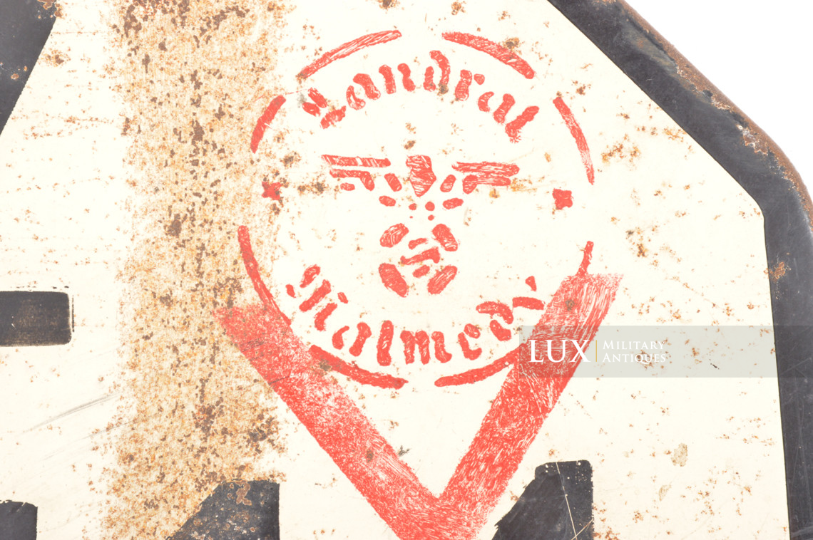 Rare battle damaged Heer vehicle license plate, « MALMEDY » - photo 8