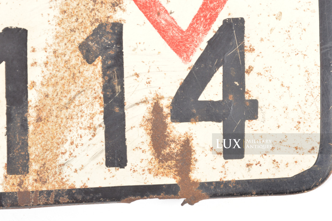 Rare battle damaged Heer vehicle license plate, « MALMEDY » - photo 11