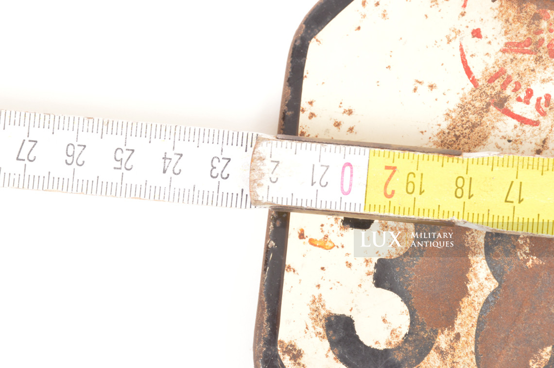 Rare battle damaged Heer vehicle license plate, « MALMEDY » - photo 16