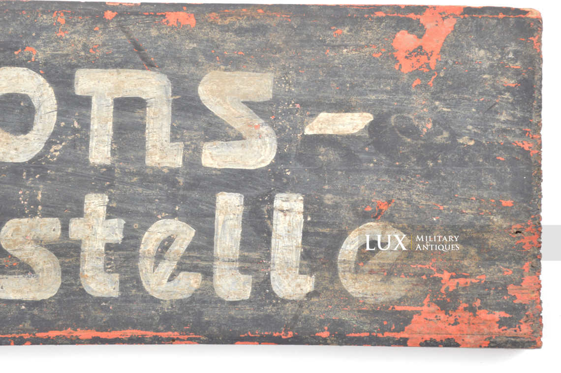 Rare panneau directionnel dépôt de munitions, « Munitions Ausgabestelle » - photo 15
