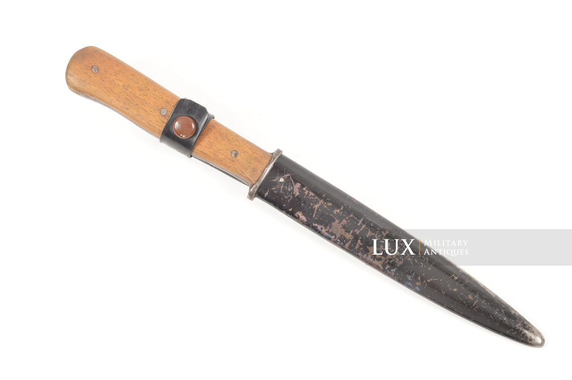 Couteau de combat allemand Heer / Waffen-SS avec une rare variante de fourreau - photo 8