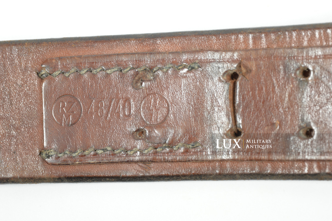 Rare cuir de ceinturon précoce SS-VT, « RZM 48/40 SS » - photo 14