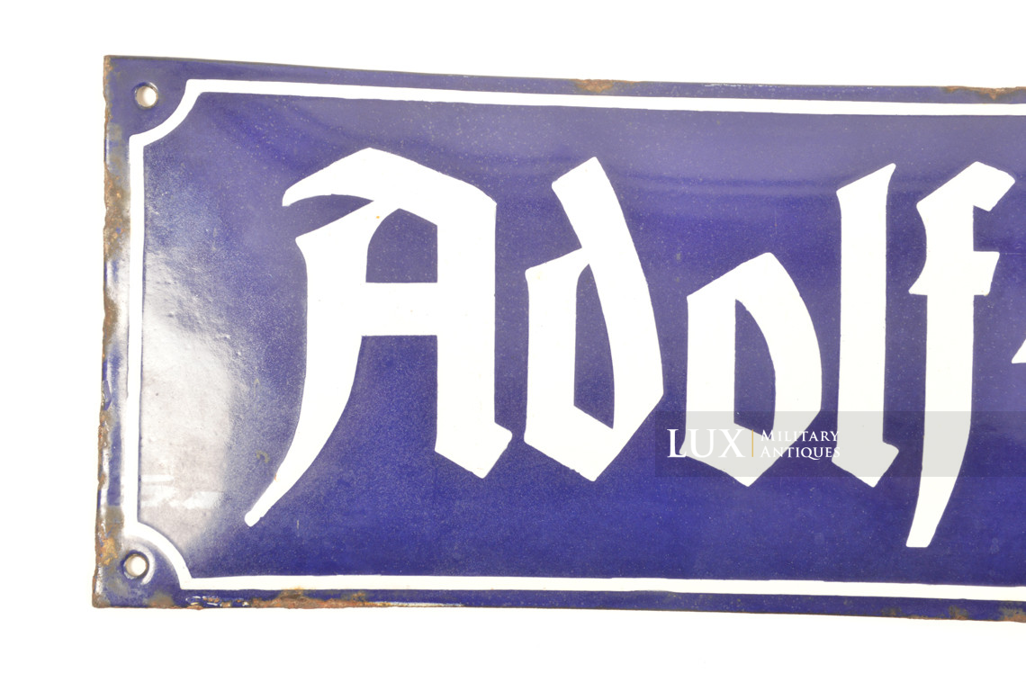 Plaque allemande émaillée de rue, « Adolf-Hitler-Ring » - photo 8