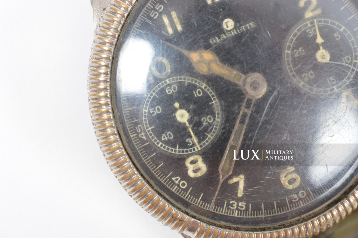 Rare montre chronographe de la Luftwaffe, « GLASHÜTTE » - photo 8