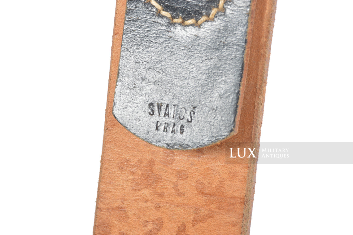 Mid-war Heer / Waffen-SS leather belt, « SVATOS PRAG » - photo 10