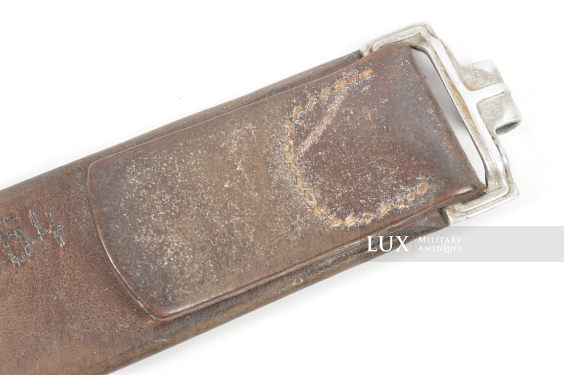 Early Luftwaffe chocolate brown combat service belt, unit marked « FLAK » - photo 9