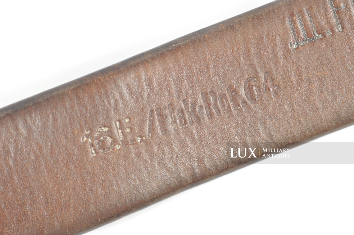Early Luftwaffe chocolate brown combat service belt, unit marked « FLAK » - photo 12
