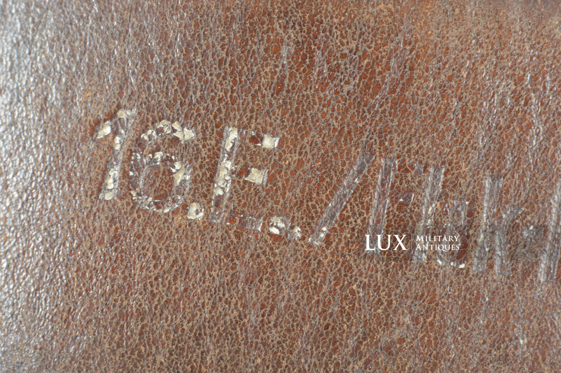 Early Luftwaffe chocolate brown combat service belt, unit marked « FLAK » - photo 13