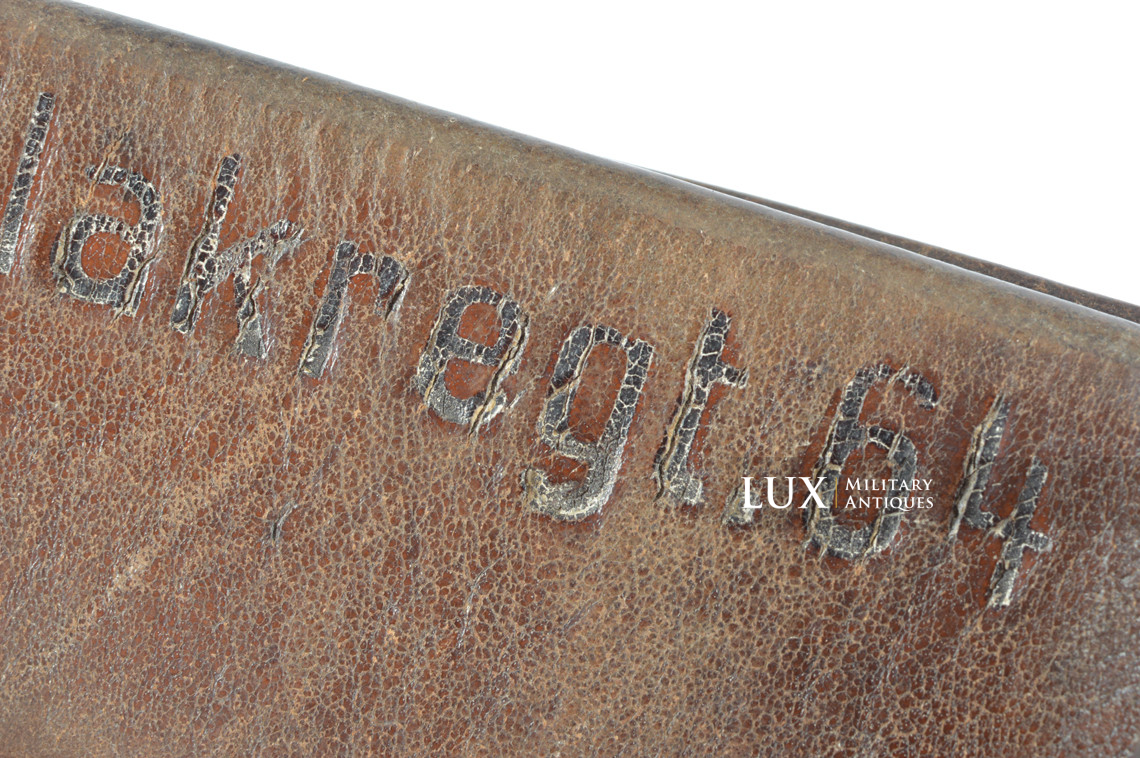 Early Luftwaffe chocolate brown combat service belt, unit marked « FLAK » - photo 16