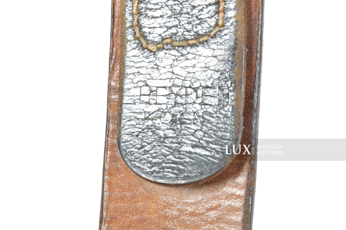 Cuir de ceinturon Heer / Waffen-SS milieu de guerre, « HEYDEN 1942 » - photo 10