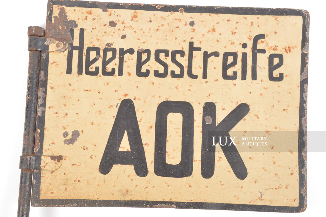 Rare German vehicle pennant, « HEERESSTREIFE / AOK » - photo 8