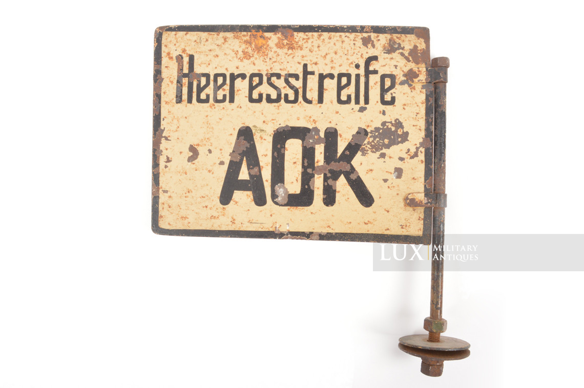 Rare German vehicle pennant, « HEERESSTREIFE / AOK » - photo 18