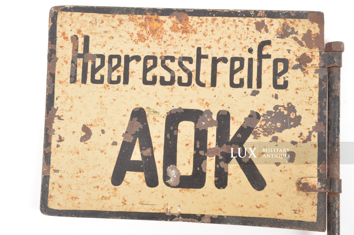 Rare German vehicle pennant, « HEERESSTREIFE / AOK » - photo 19