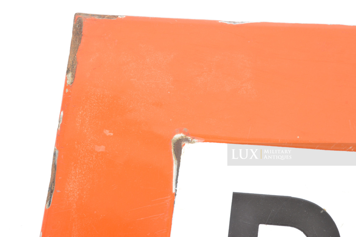 Rare German enamel road sign announcing the border with the Reich, « Reichsgrenze » - photo 8