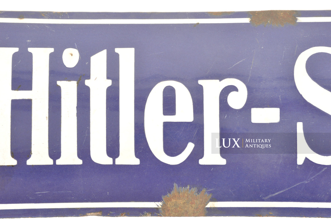 Plaque allemande émaillée de rue, « Adolf Hitler-Strasse » - photo 9