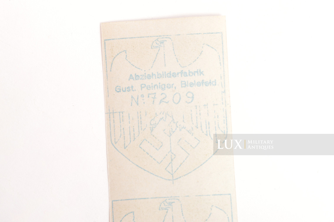 German unapplied Heer helmet decals set, « Gustav Peiniger » - photo 8