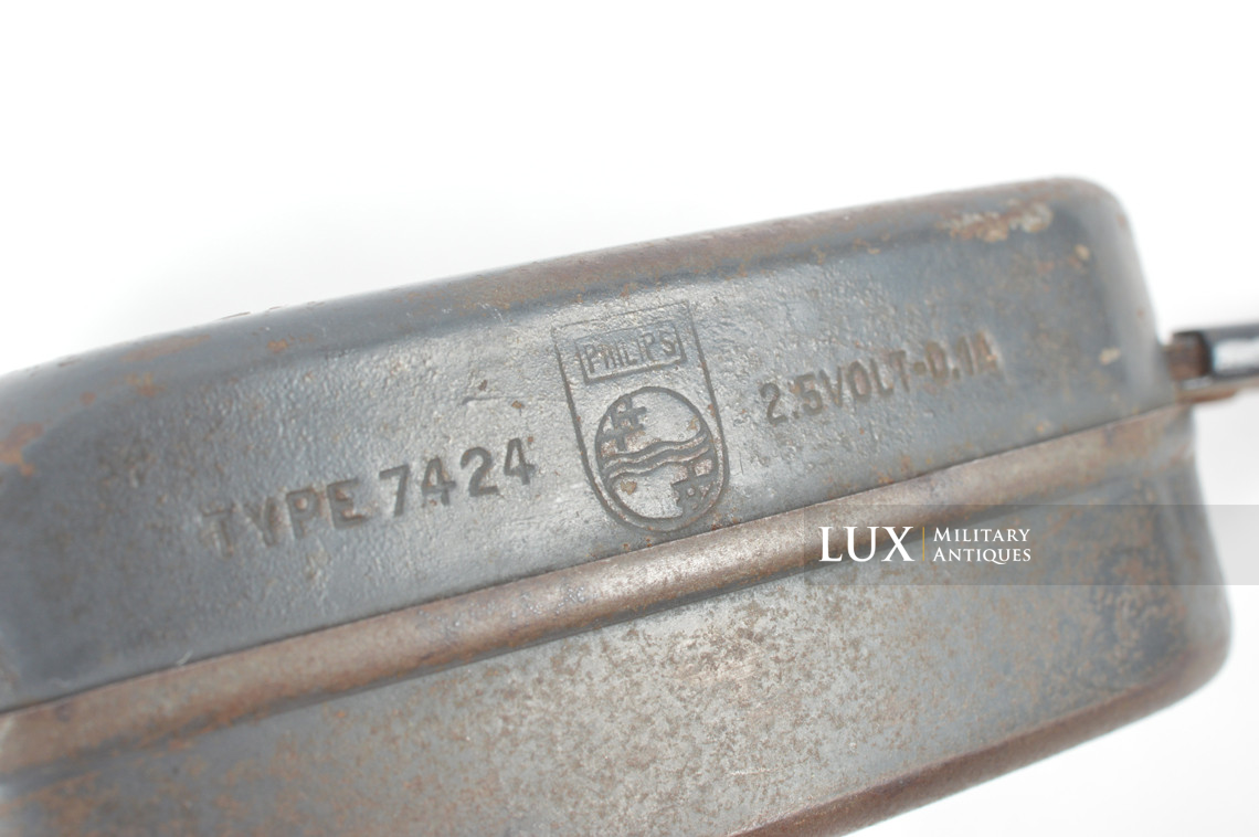 Rare German issue hand generator blue field flashlight - photo 16