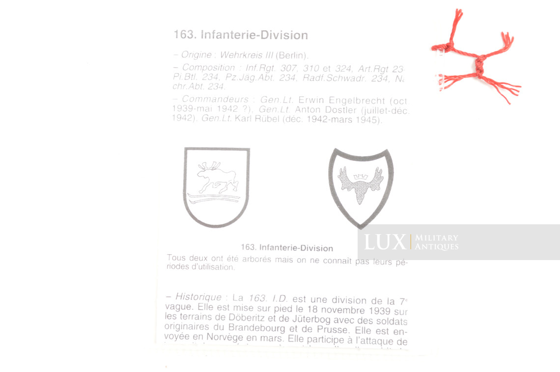 German vehicle pennant of a medical officer of the 163rd Infantry Division - photo 30