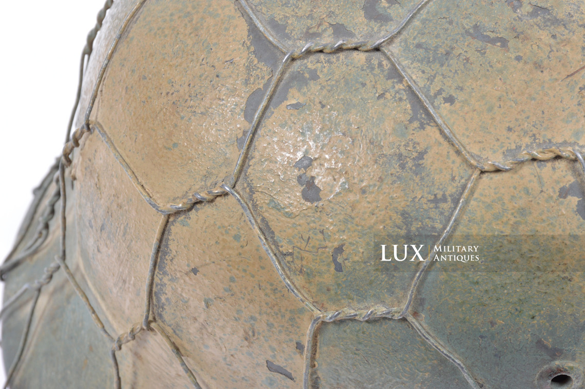 Rare casque M35 Luftwaffe grillagé camouflé deux tons - photo 17