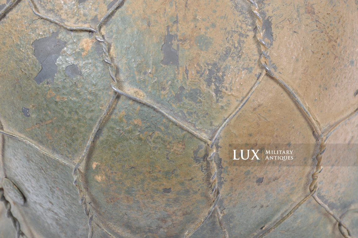 Rare casque M35 Luftwaffe grillagé camouflé deux tons - photo 20