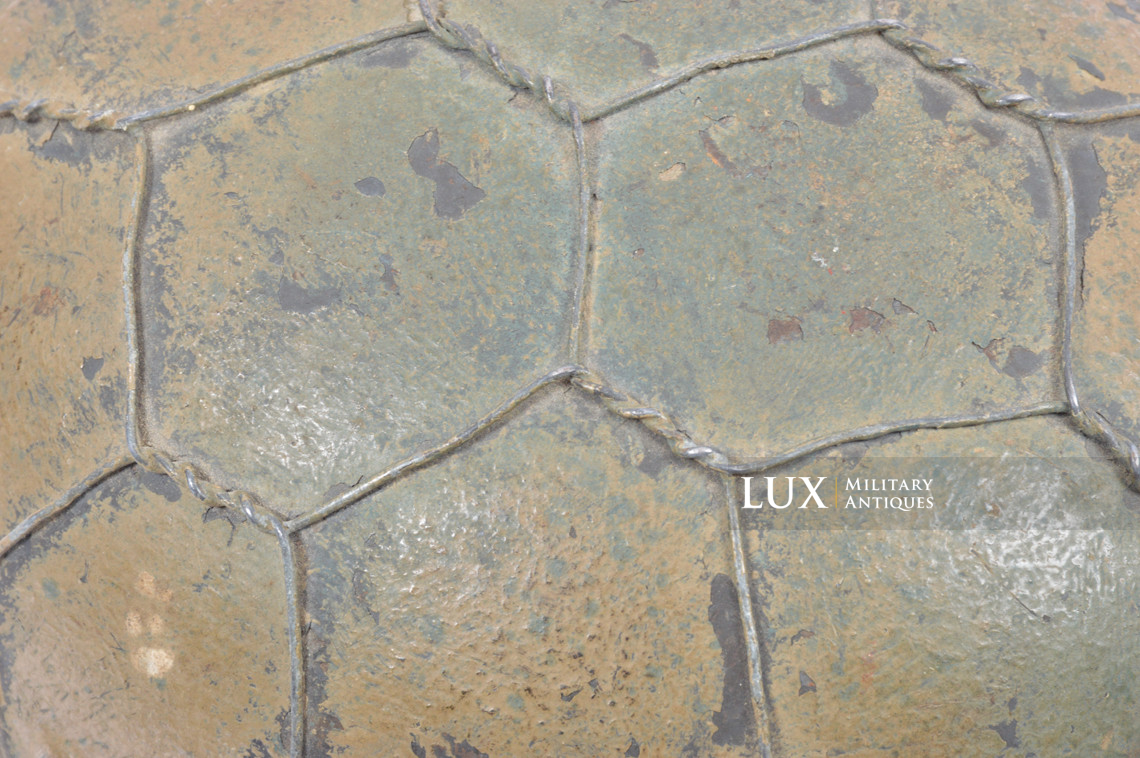 Rare casque M35 Luftwaffe grillagé camouflé deux tons - photo 24