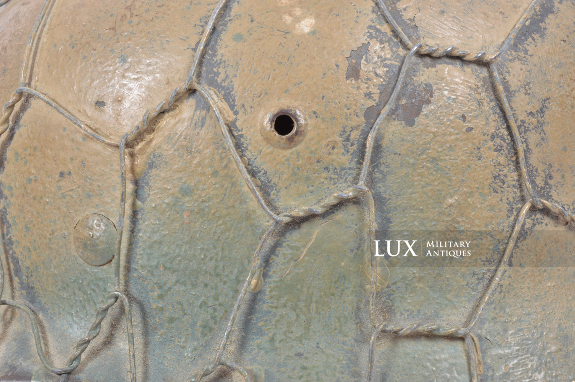 Rare casque M35 Luftwaffe grillagé camouflé deux tons - photo 25